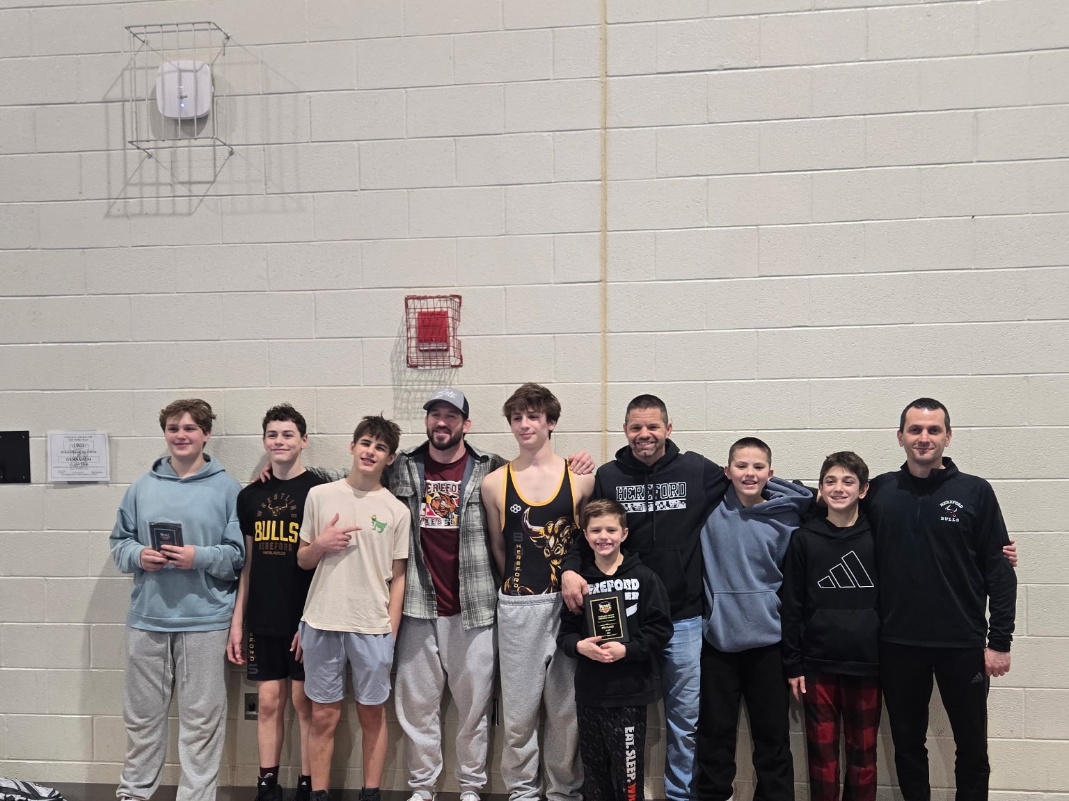The Zone tournament team with awards