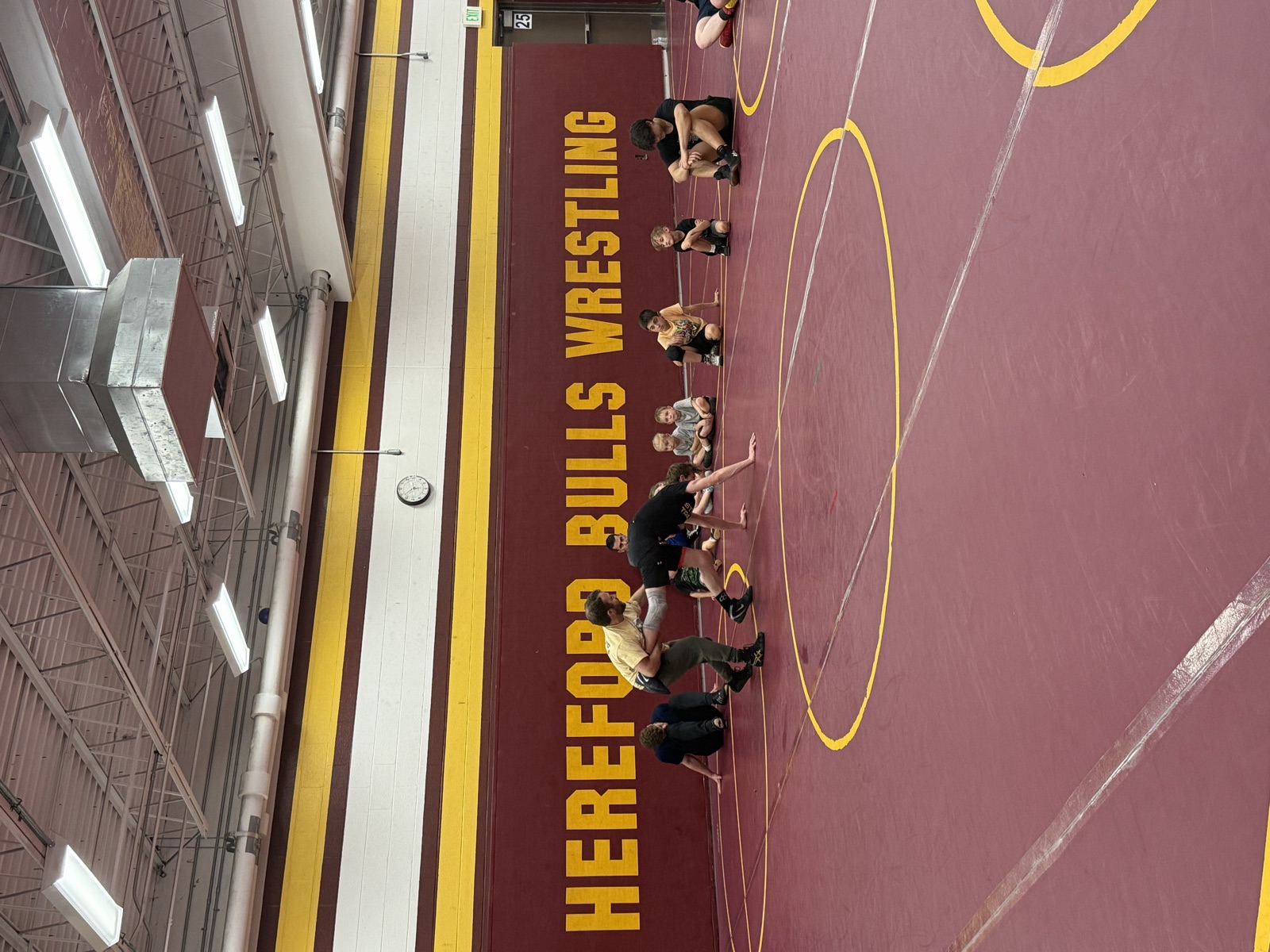 Youth wrestlers training at The Zone